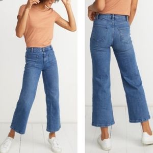 Marine Layer Wide Leg Crop Jeans High Rise 27
